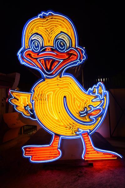 Ugly Duckling Car Sales restored neon sign at The Neon Museum