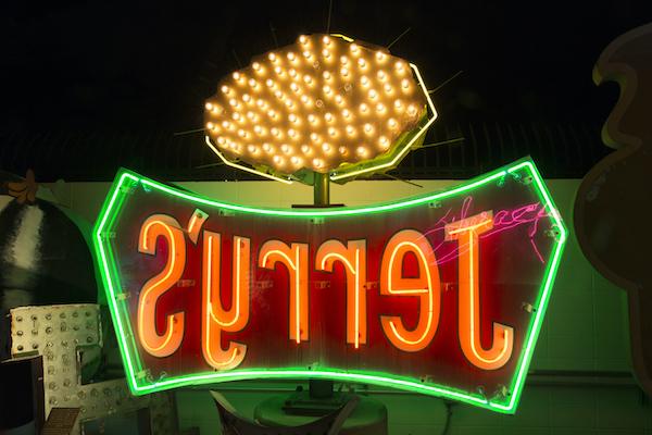 Jerry's Nugget restored neon sign at The Neon Museum