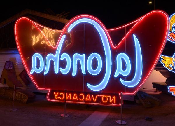 La Concha Motel neon sign at The Neon Museum